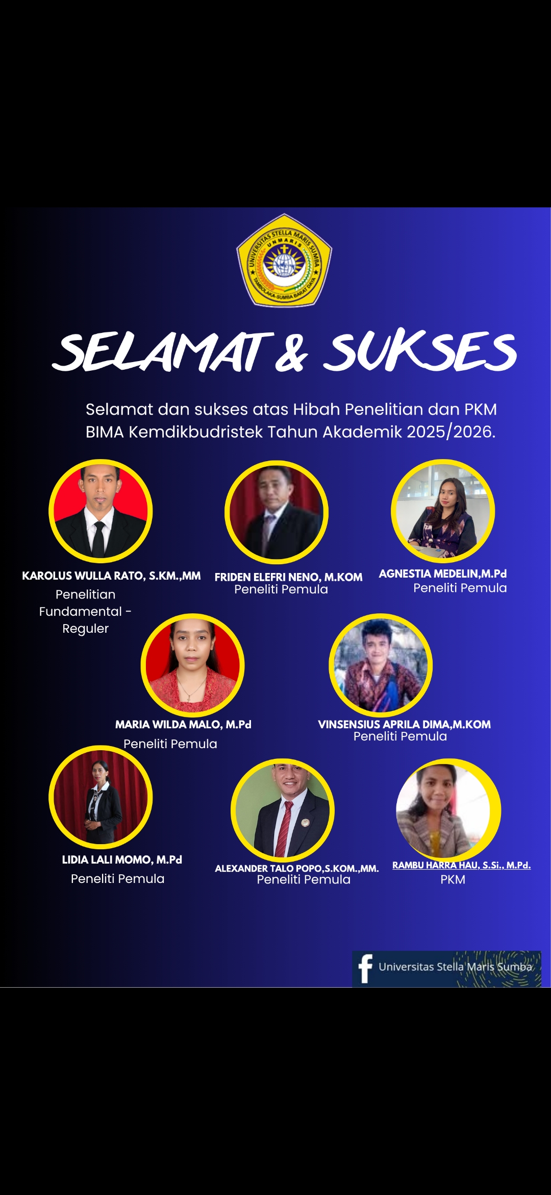 Mengukir Prestasi Nasional: 8 Dosen UNMARIS Lolos Hibah BIMA 2025/2026